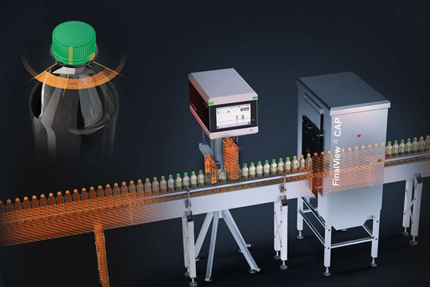 Application angle detection: Optimally applied PET bottle closures!